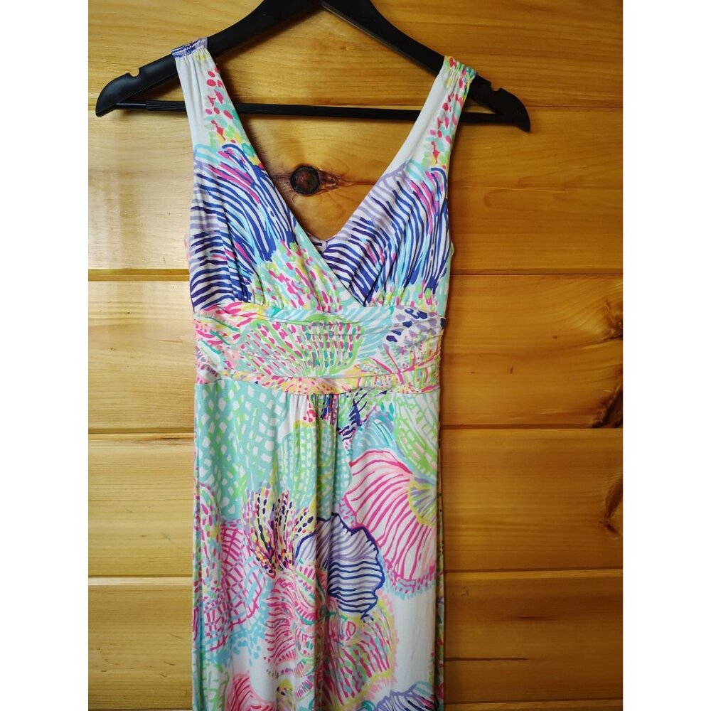 Lilly Pulitzer Sloane Roar of the Seas Coral Maxi Dress Womens XXS - Picture 5 of 12